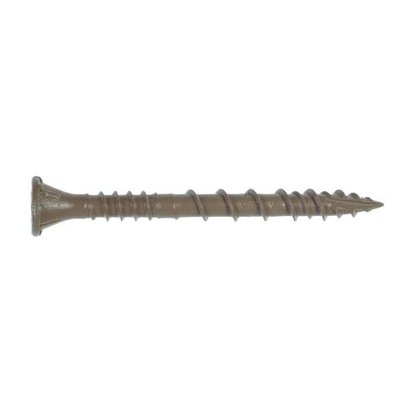 Simpson Strong-Tie #10 x 2 in. T25 6-Lobe, Flat Head, Deck-Drive DSV Wood Screw, Quik Guard, Tan (330-Pack)