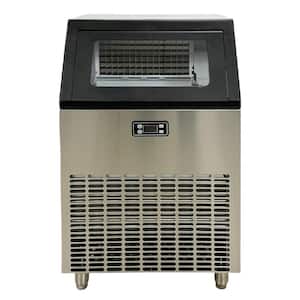 22in. W 264 lbs. Freestanding Air Cooled Commercial Ice-Maker with Bin in Stainless Steel