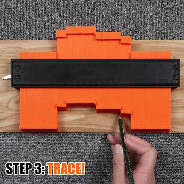 Angel Sar - 10 in. Contour Gauge Profile Tool Adjustable Lock, Precisely Copy Irregular Shape Duplicator