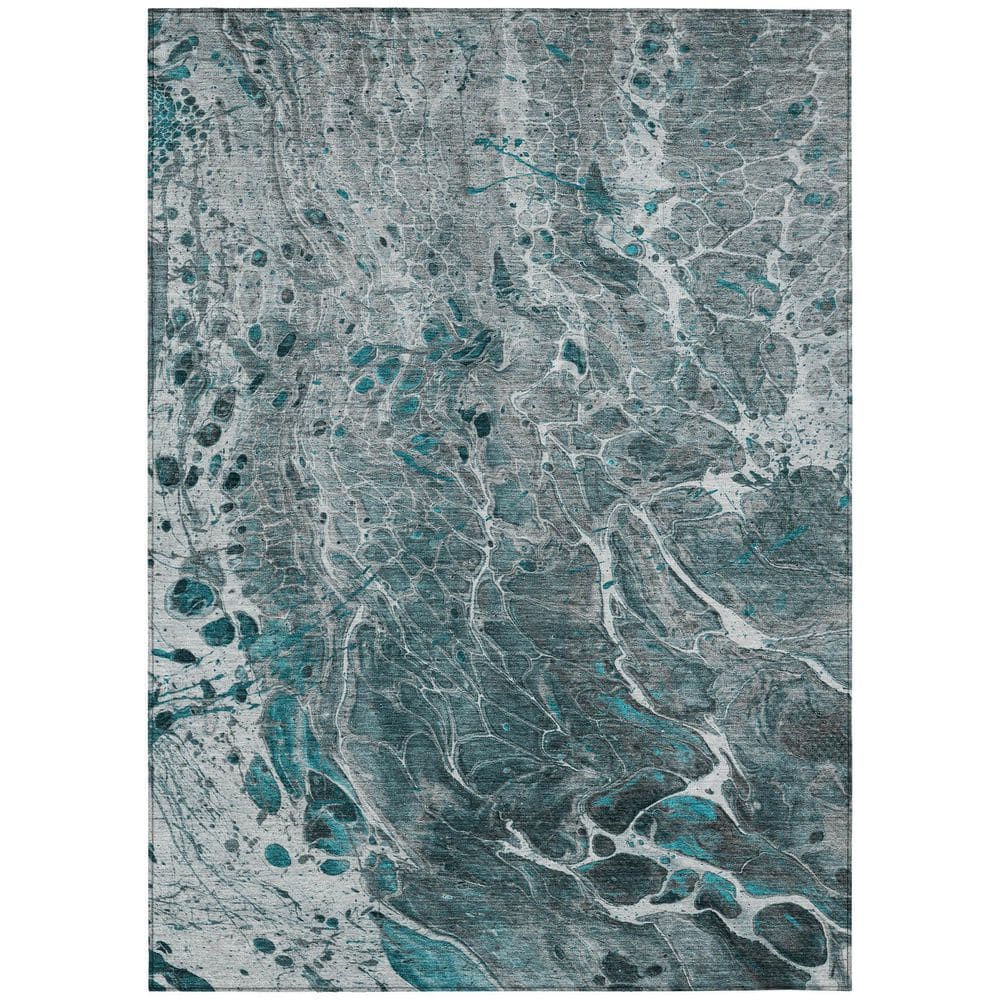 Chantille Machine Washable Indoor/Outdoor Abstract ACN2730 Teal 8 ft. x 10 ft. Area Rug price history on PriceWatchPro