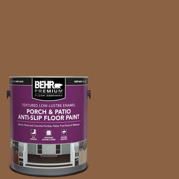 BEHR PREMIUM 1 gal. #260F-7 Caramel Latte Textured Low-Lustre Enamel Interior/Exterior Porch and Patio Anti-Slip Floor Paint