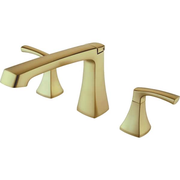 CMI inc Cardania 2-Handle Deck Mount Roman Tub Faucet in Matte Gold Finish