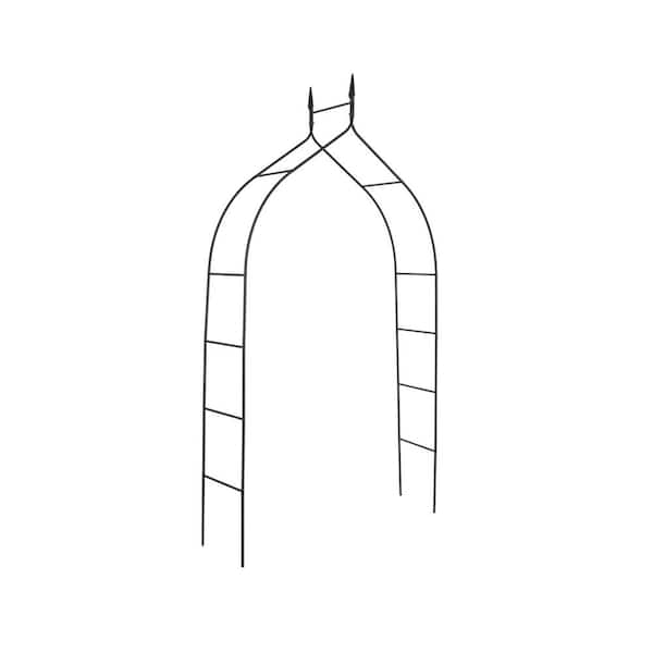 FORCLOVER 100 in. High Gothic Steel Rose Arch Trellis