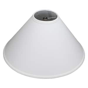 18 in. W x 9 in. H White/Nickel Hardware Coolie Lamp Shade