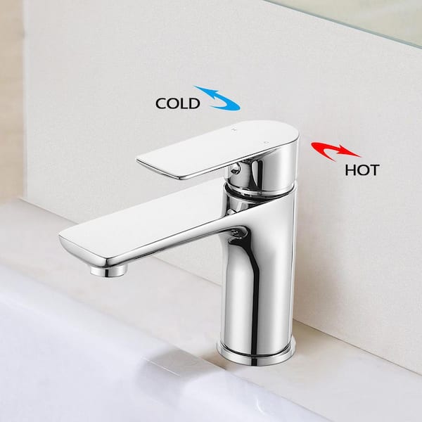 Single Handle Bathroom Sink Faucet with Advanced Aerator in Chrome (1-Pack)