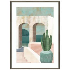 "Sunbaked Archway II" by Flora Kouta 1-Piece Wood Framed Giclee Architecture Art Print 41 in. x 30 in.