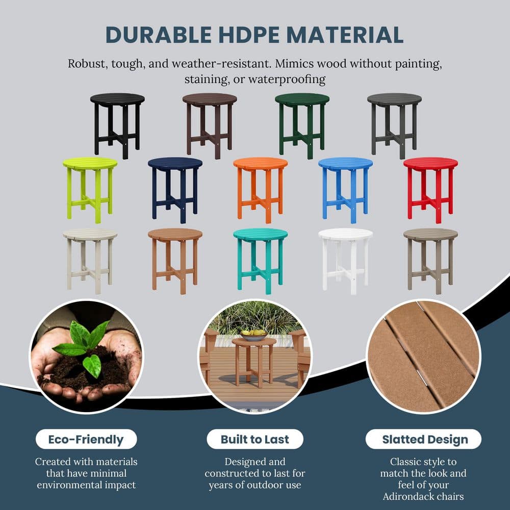 Teak Round 18" Outdoor Side Table