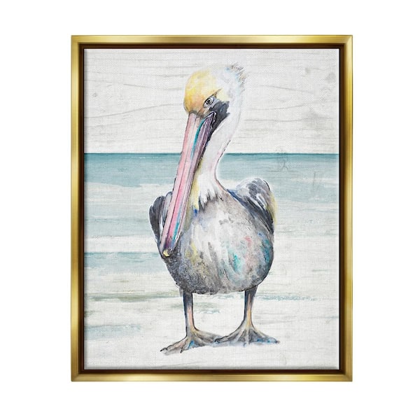 Pelican in tea cup watercolor painting print - Pelican In Tea Cup  Watercolor Painting - Posters and Art Prints