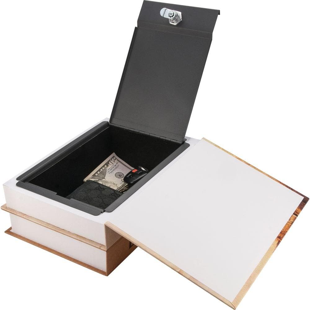 Compact Steel Paris and London Dual Book Safe with Key Lock