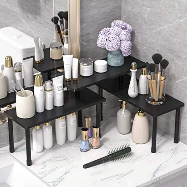 Dyiom Bathroom Organizer Countertop Kitchen Counter Shelf 2-Tier Separable for Multiple Use