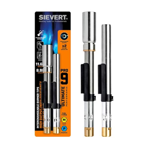 SIEVERT Pro 9 Interchangeable Burner Tips Plumber Set (Fuel Not Included)