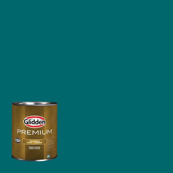 Glidden Premium 1 qt. Tahitian Treat PPG1147-7 Flat Exterior Latex Paint