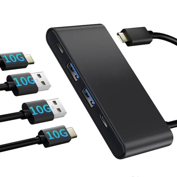 10Gbps Splitter Multiport Adapter Extender in Black 1-Pack