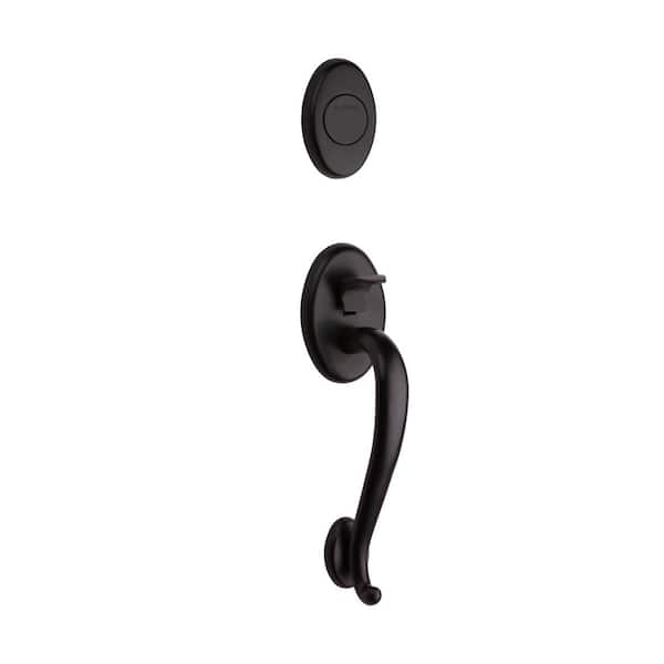 Baldwin Logan Oil Rubbed Bronze Dummy Door Handleset with Egg Door Knob