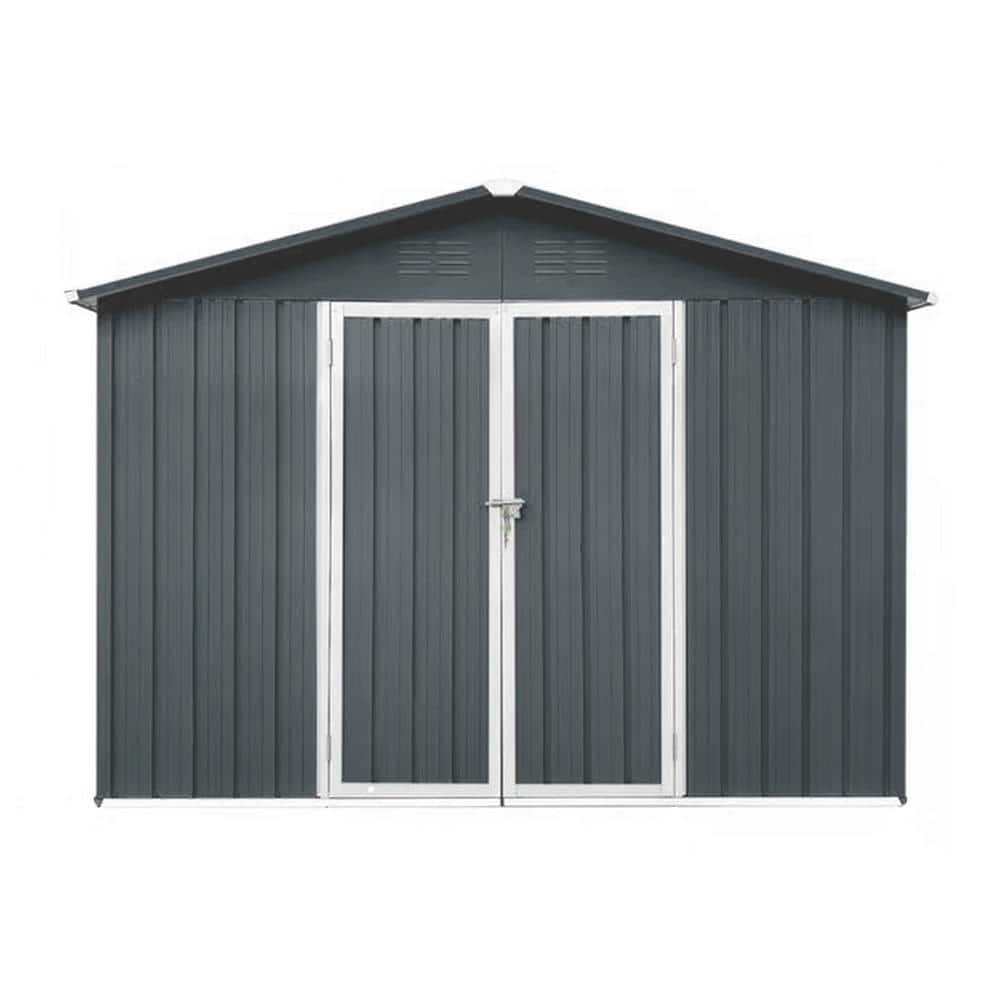 Boosicavelly 8 ft. W x 6 ft. D Metal Outdoor Storage Shed with Lockable ...