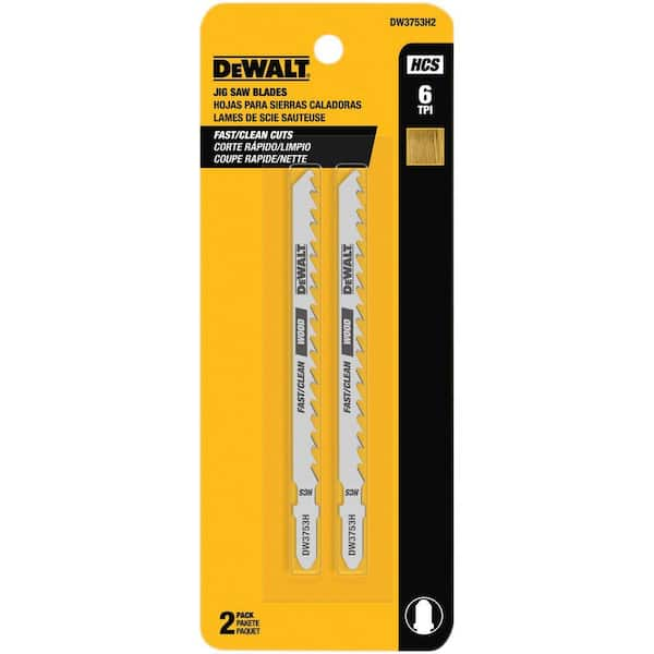 DEWALT 4 in. 6 Teeth Per Inch T-Shank Clean Cut Wood Cutting Jig Saw Blade