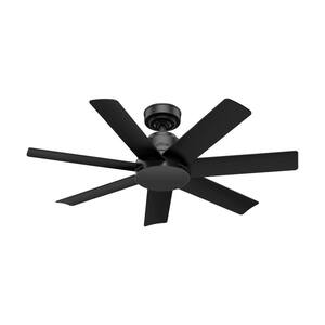 Anchorage 44 in. Indoor/Outdoor Matte Black Ceiling Fan with Wall Control