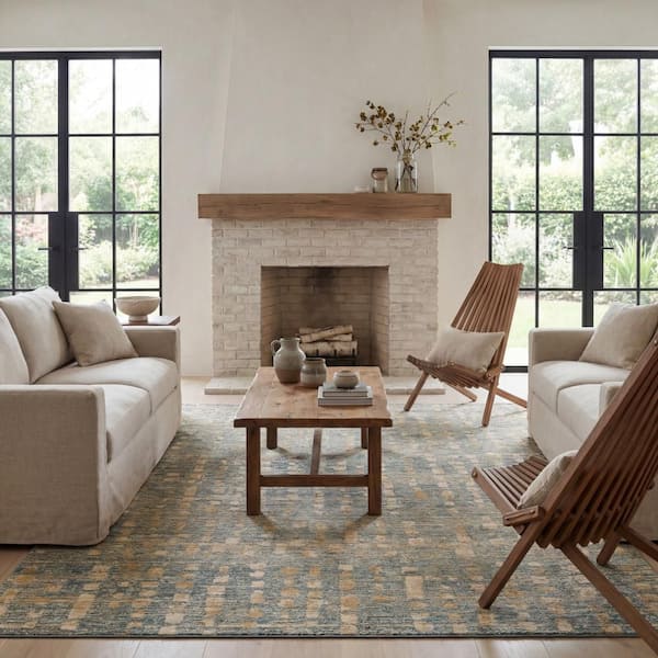 Vianelle Modern Bohemian Area Stone 4 ft. x 6 ft. Indoor Area Rug