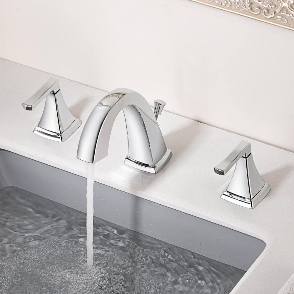 Lotto Chrome Polished Widespread 2-Handle Bathroom Faucet