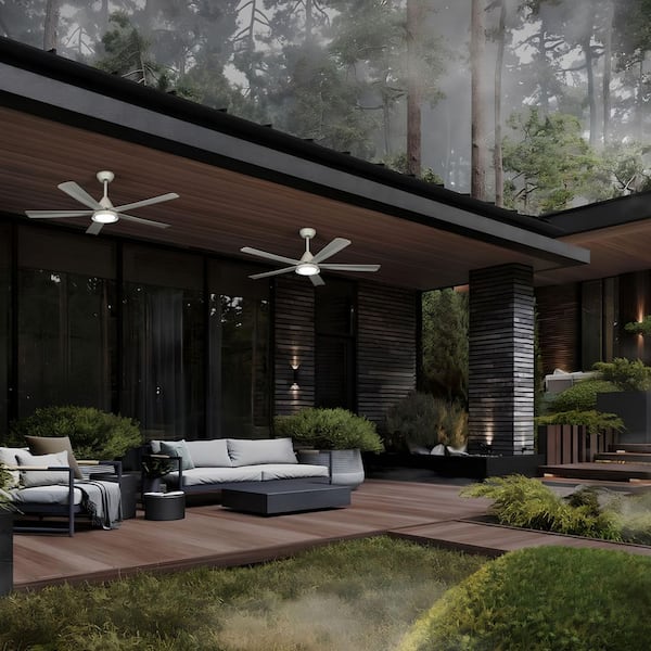 TOZING 52 in. Smart Indoor Modern White Low Profile