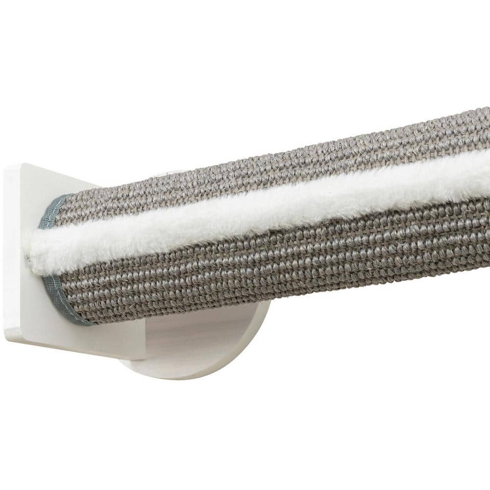 Gray and White Wall Mounted Sisal Cat Scratching Post System