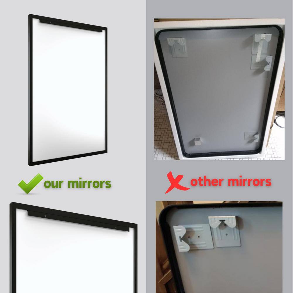 Crane Lake 22x30 Inch Silver Metal Framed Vanity Mirror