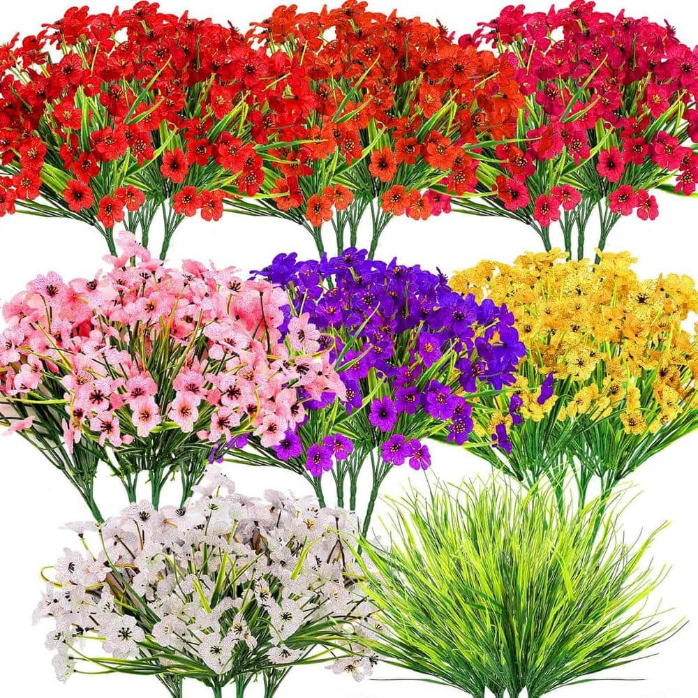 9.5 in. Multi-colored Outdoor Artificial Daffodils Flowers Fake