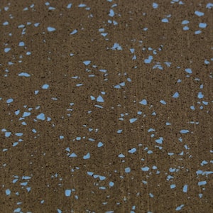 Elephant Bark Blue Dot 3/16 in. T x 48 in. W x 300 in. L Rubber Flooring (100 sq. ft.)