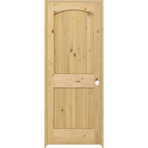 Steves & Sons 30 in. x 80 in. 2-Panel Archtop Left-Hand Unfinished Knotty  Pine Wood Single Prehung Interior Door with Bronze Hinges SIP0000006242 -  The Home Depot