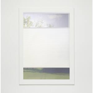 White Cordless Top-Down Bottom-Up Light Filtering Eco Polyester Cellular Shades - 63 in. W x 64 in. L