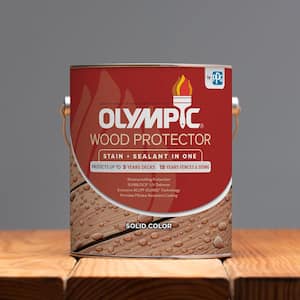1 gal. Taupe Exterior Solid Wood Protector Stain Plus Sealant in One