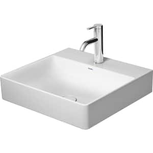 DuraSquare 5.75 in. Bathroom Sink in White Ceramic