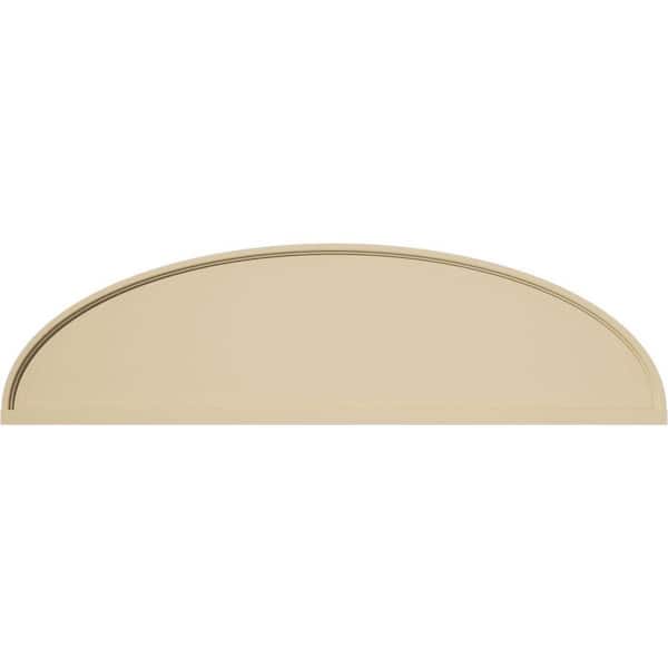 Ekena Millwork 46-in W x 12-1/2-in H x 2-in P Elliptical Smooth Signature Urethane Pediment, Primed Tan