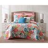 Oceanfront Resort Coco Paradise 3-Piece Multicolored Floral King ...