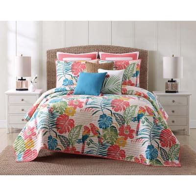 Coco Paradise 3-Piece Multicolored Floral King Comforter Set