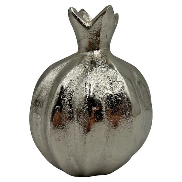 castellousa Silver 6 in. x 4 in. Decorative Fruit Aluminum Metal Sculpture