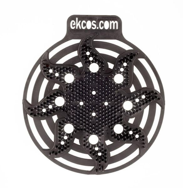 EKCOS INNOVATIONS Mint Fragrance Anti-Splash Black Urinal Screen (10 per Box)