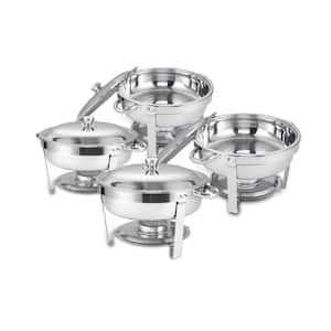 Merra 9.5 qt. Silver Stainless Steel Chafing Dish Buffet Set with Warmers  Trays for Parties 6-Packs CDP-N6PC-9L-BNHD-1 - The Home Depot