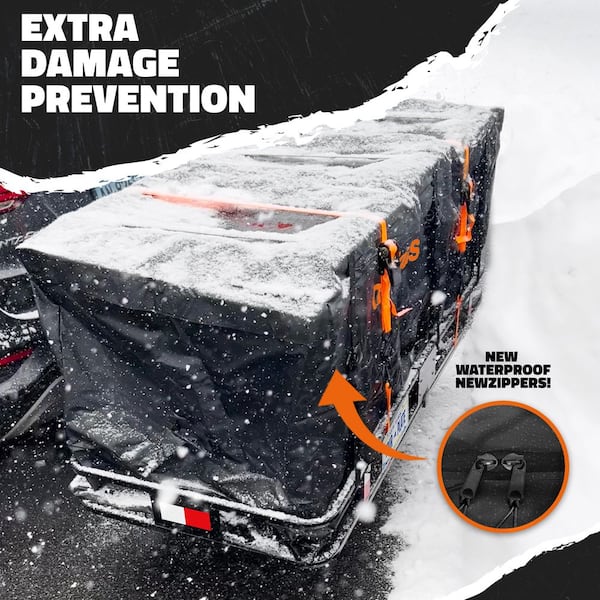 70 in. x 30 in. x 6 in. Foldable Hitch Cargo Carrier with 500 lbs. Capacity - Includes 40 cu. ft. Waterproof Cargo Bag