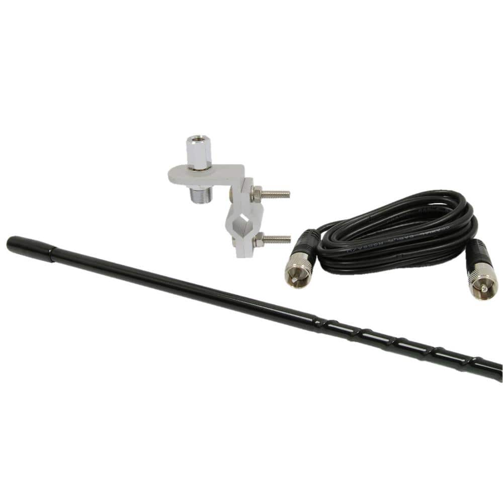 CB Antenna Kit with Stainless Steel Whip in Black with Red K40 Logo, 57.25  in. K-40 - The Home Depot
