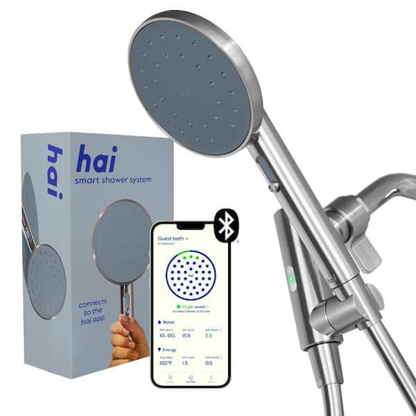 hai Smart 2-Spray Wall Mount Handheld Shower Head 1.8 GPM in Charcoal