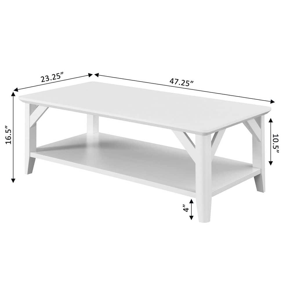 48" Rustic Brown Wood Outdoor Coffee Table