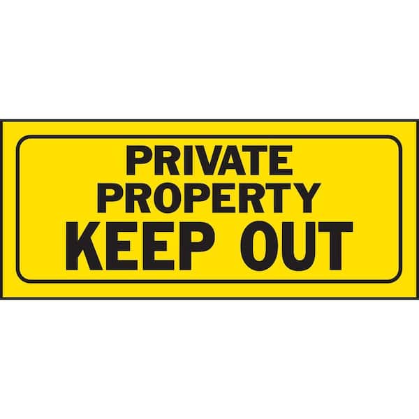 Unbranded 6 in. x 14 in. Plastic Private Property Keep Out Sign