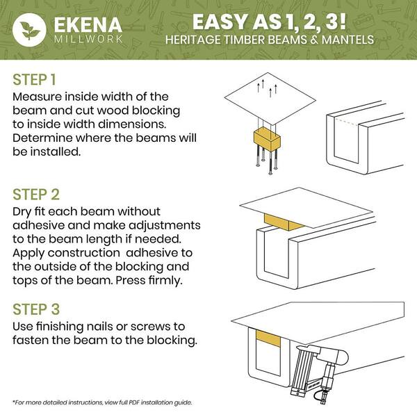 Ekena Millwork Heritage Timber 3.5 in. x 3.5 in. x 8 ft