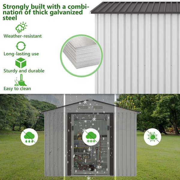 Reviews for JAXPETY 8.4 ft. W x 8.4 ft. D Outdoor Metal