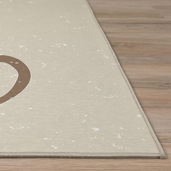 Cozy Winter Brown 30 in. x 46 in. Indoor/Outdoor Washable Area Rug