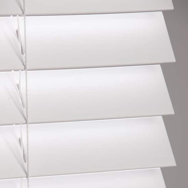 CUSTOM CUT Home Decorators White Cordless 2" Premium Faux Wood Blind 