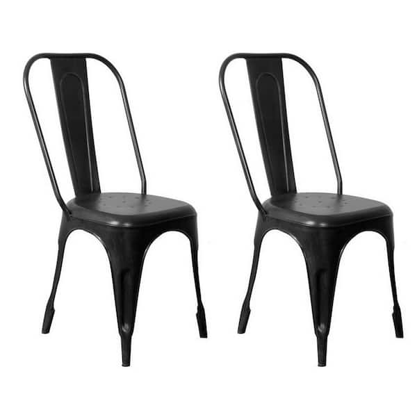 Burnished Brown Metal Chair (Set of 2)