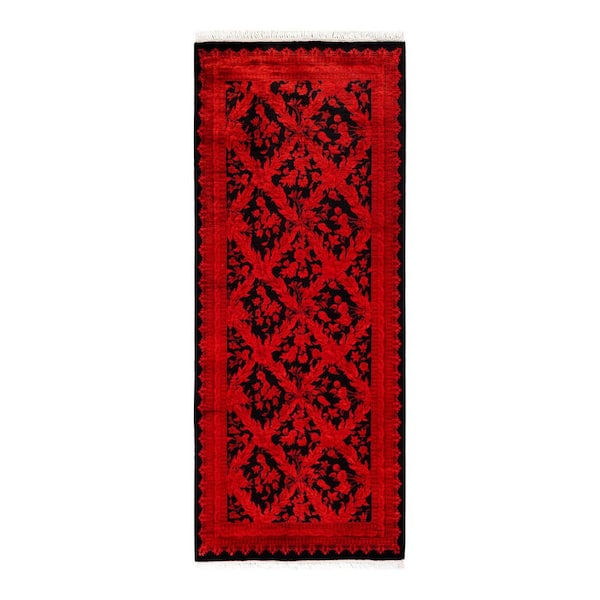 Chloe & Olivia Home Overdyed Red 2 x 6 Wool Indoor Area Rug