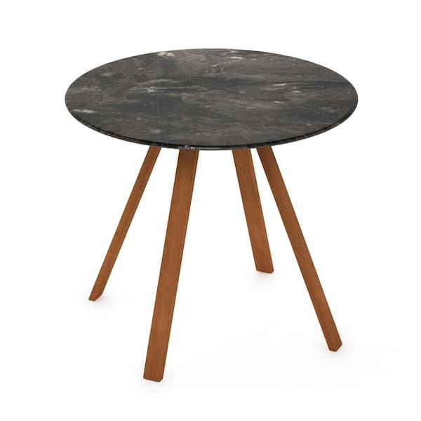 Furinno Redang Paladina 4-Leg Round Smart Top Wood Outdoor Dining Table